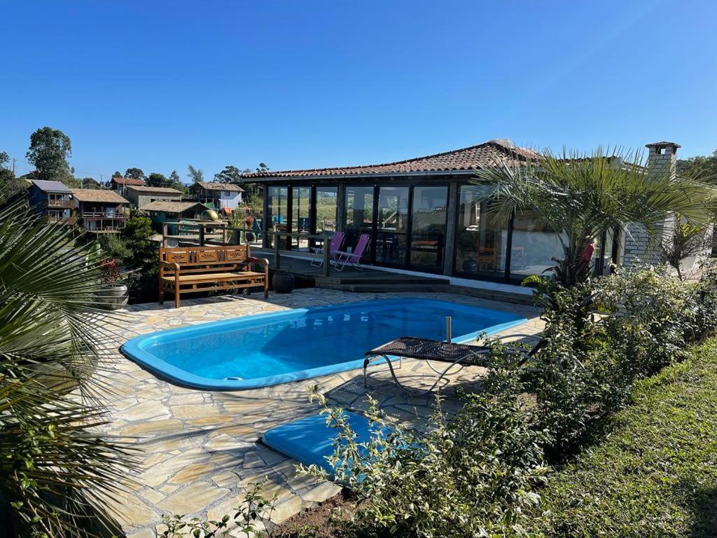 Villa Santorini Praia Do Rosa Com Piscina E Jacuzzi Экстерьер фото